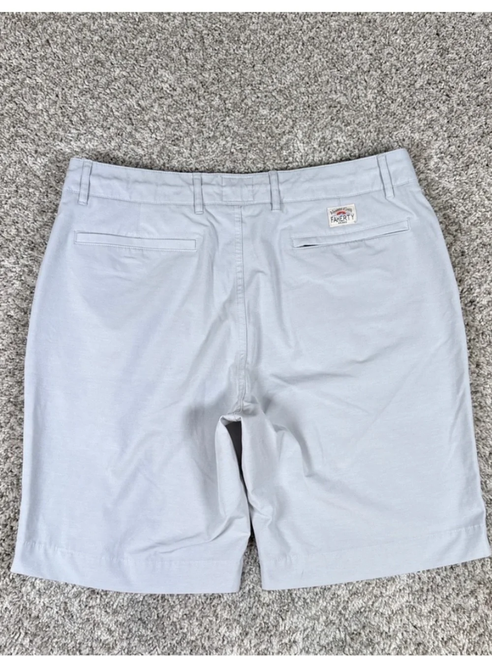 Faherty All Day Shorts 7” Inseam Stone Gray Size 38